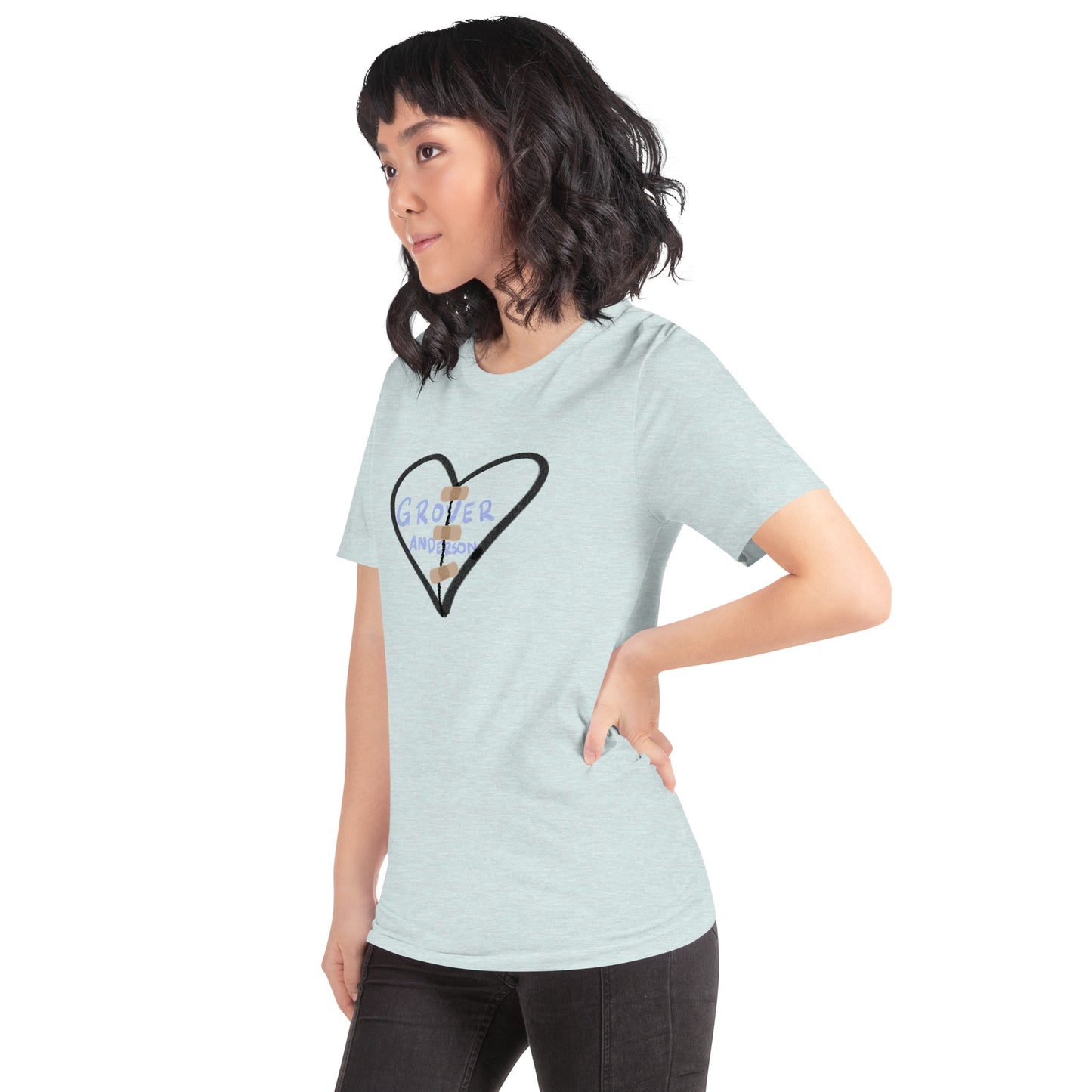 Heart Sticker Unisex t-shirt