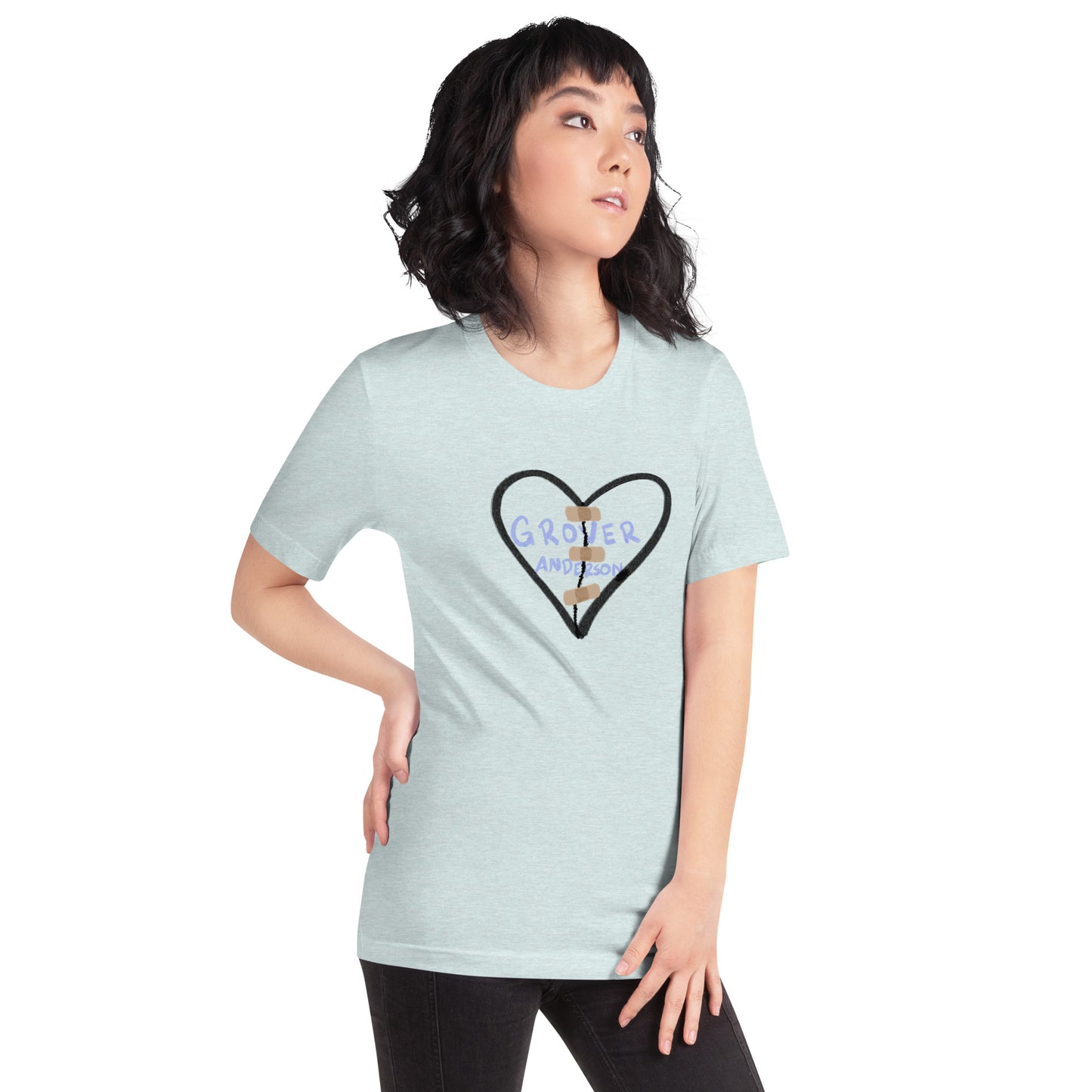 Heart Sticker Unisex t-shirt